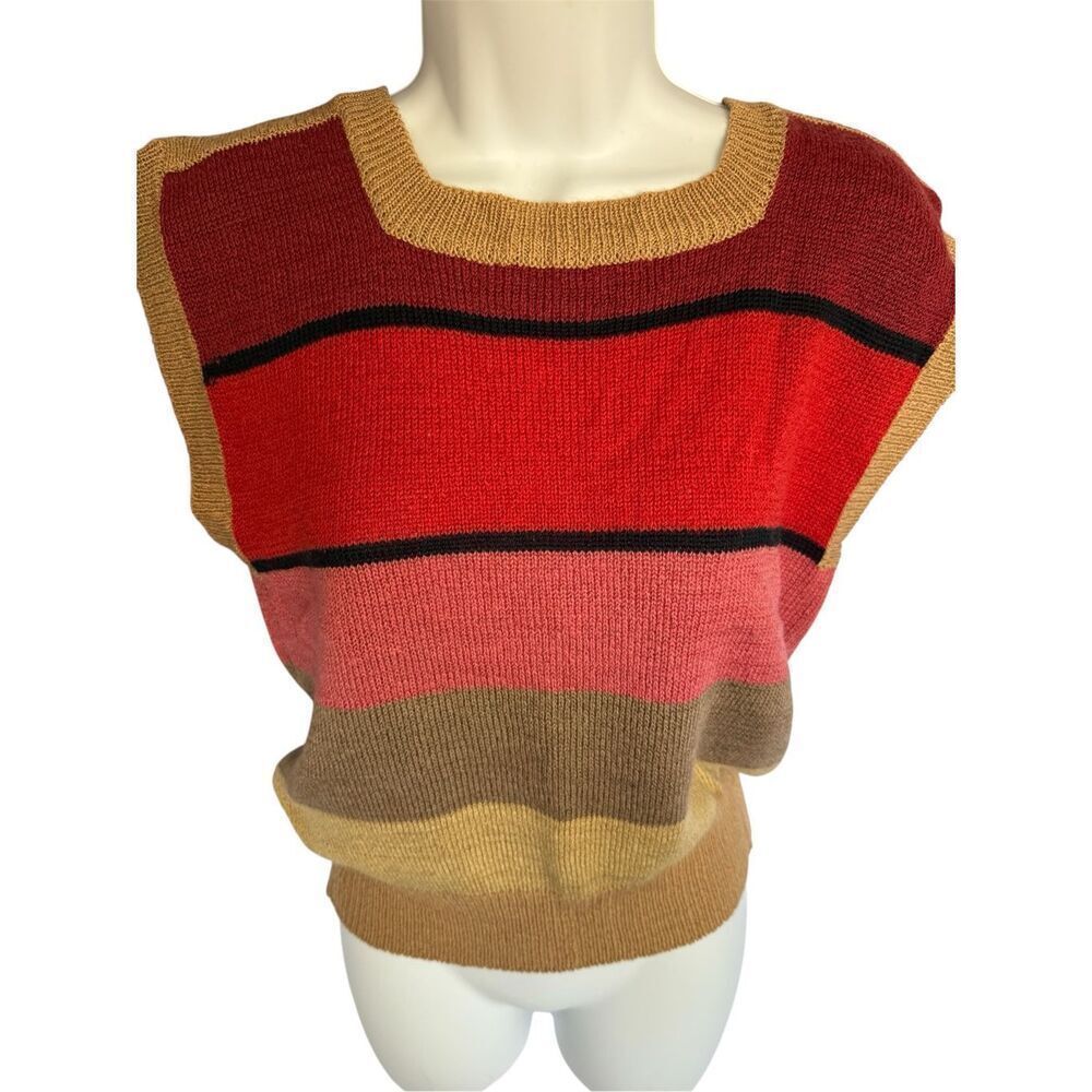 Queens Way To Fashion Vintage Knit Vest 70’s EUC Women’s Size L - Picture 3 of 8